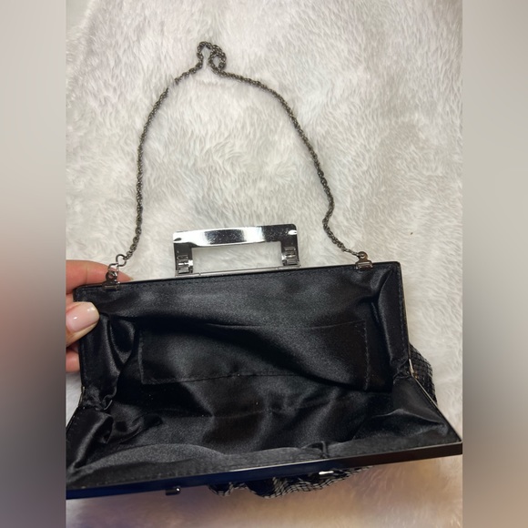 Evening Black Metal Mesh Purse - Picture 3 of 3